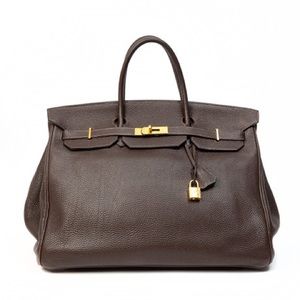 SOLD!!!!! Hermès barking 40 in Brown Togo with gold details